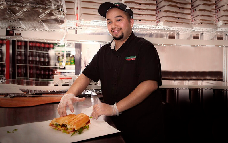 South Florida Sarpino’s Franchise worker sandwhich